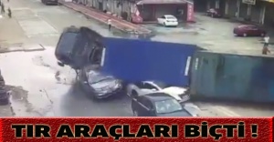 Tır araçları biçti !