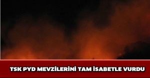 TSK PYD mevzilerini tam isabetle vurdu