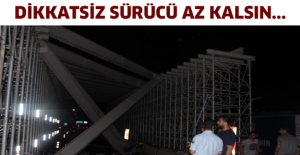 Dikkatsiz sürücü az kalsın...