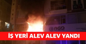 İş yeri alev alev yandı
