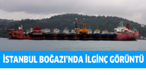 İstanbul Boğazı’nda ilginç görüntü