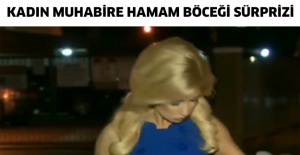 Kadın muhabire hamam böceği sürprizi