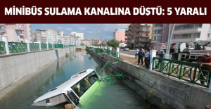 Minibüs sulama kanalına düştü: 5 yaralı