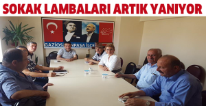 Sokak lambaları artık yanıyor