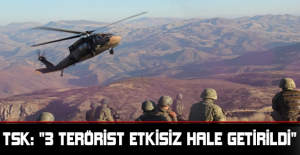 TSK: "3 terörist etkisiz hale getirildi"