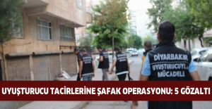 Uyuşturucu tacirlerine şafak operasyonu: 5 gözaltı