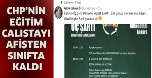 CHP’nin eğitim çalıştayı afişten sınıfta kaldı