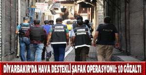 Diyarbakır’da hava destekli şafak operasyonu: 10 gözaltı