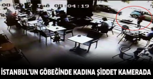 İstanbul’un göbeğinde kadına şiddet kamerada