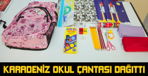 KARADENİZ OKUL ÇANTASI DAĞITTI