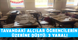 Tavandaki alçılar öğrencilerin üzerine düştü: 3 yaralı
