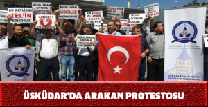 Üsküdar’da Arakan protestosu