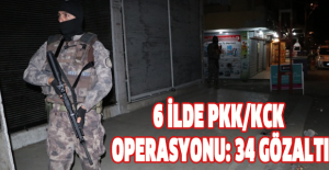 6 ilde PKK/KCK operasyonu: 34 gözaltı