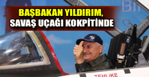 Başbakan Yıldırım, savaş uçağı kokpitinde
