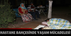 Hastane bahçesinde yaşam mücadelesi