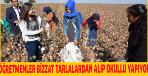 Öğretmenler bizzat tarlalardan alıp okullu yapıyor