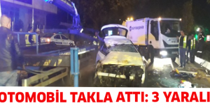 Otomobil takla attı: 3 yaralı