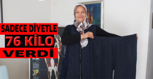 Sadece diyetle 76 kilo verdi