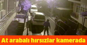 At arabalı hırsızlar kamerada