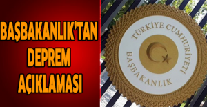 Başbakanlık’tan deprem açıklaması
