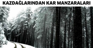 Kazdağlarından kar manzaraları