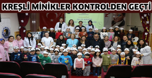 Kreşli minikler kontrolden geçti