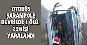 Otobüs şarampole devrildi: 1 ölü, 25 kişi yaralandı