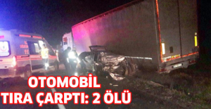 Otomobil tıra çarptı: 2 ölü