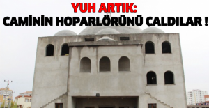 Yuh artık: Caminin hoparlörünü çaldılar !