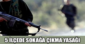 5 ilçede sokağa çıkma yasağı