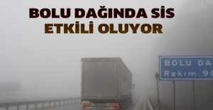 Bolu Dağında sis etkili oluyor