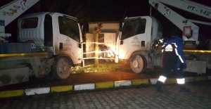 Elektrik trafosu patladı