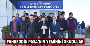 Fahreddin Paşa’nın yeminini okudular