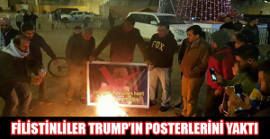 Filistinliler Trump’ın posterlerini yaktı