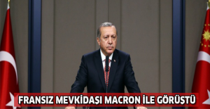 Fransız mevkidaşı Macron ile görüştü