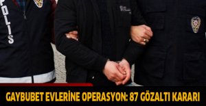 Gaybubet evlerine operasyon: 87 gözaltı kararı