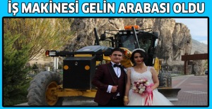 İş makinesi gelin arabası oldu