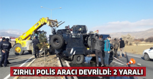 Zırhlı polis aracı devrildi: 2 yaralı