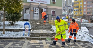 Maltepe’de kar mücadelesi