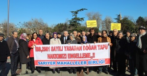 Sarıyerliler mecliste verilen kararı protesto etti..
