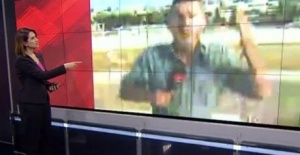 Canlı yayında patlama oldu! Muhabir "Bana bağlanın" diye bağırdı