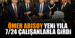 Ömer Arısoy, yeni yıla 7/24 çalışanlarla girdi