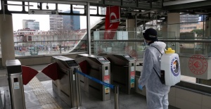 Marmaray İstasyonlarında İkinci Kez Dezenfekte Çalışması