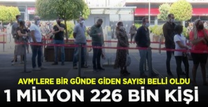 AVM'lere bir günde 1 milyon 226 bin kişi gitti