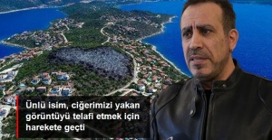 Haluk Levent, Kaş'ta yanan 25 dönümlük alanı ağaçlandırmak için çalışmalara başladı