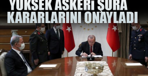 Erdoğan, Yüksek Askeri Şura kararlarını onayladı