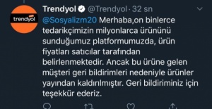 Hedef olan Trendyol'dan açıklama