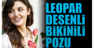 leopar desenli bikinili pozu 1,5 milyon beğeni aldı