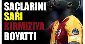 saçlarını sarı kırmızıya boyattı