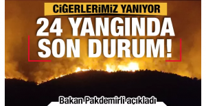 Bakan Pakdemirli açıkladı! 24 yangında son durum
